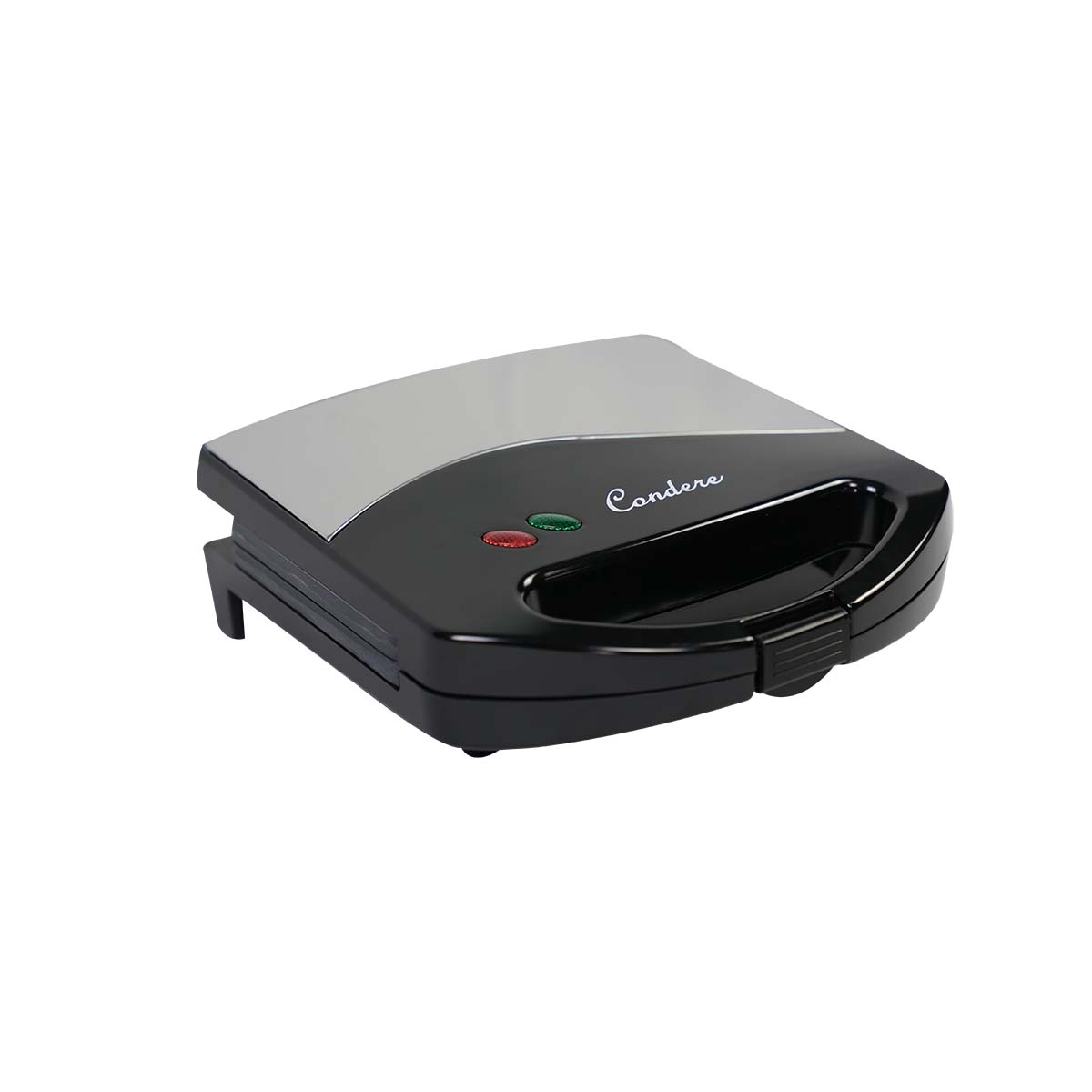 Condere 2-Slice Sandwich Maker ZS-2431 – Breakfast Sandwich Maker with Teflon Coating, Grilled Cheese Toaster, Compact Sandwich Toaster, and Thermostatic Control