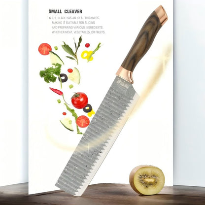 CONDERE HOME 6 PCS Knife Set | Small Cleaver, Chef Knife, Slicer Knife, Paring Knife, Ceramic Peeler, Scissors | 3CR13 Stainless Steel Blades