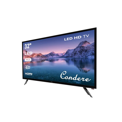 Condere 32-Inch Smart TV 32V06– HD LED Flat Screen with Wi-Fi, Wide Viewing Angle, Affordable 32 in Smart TV for Home, Bedroom, or Office