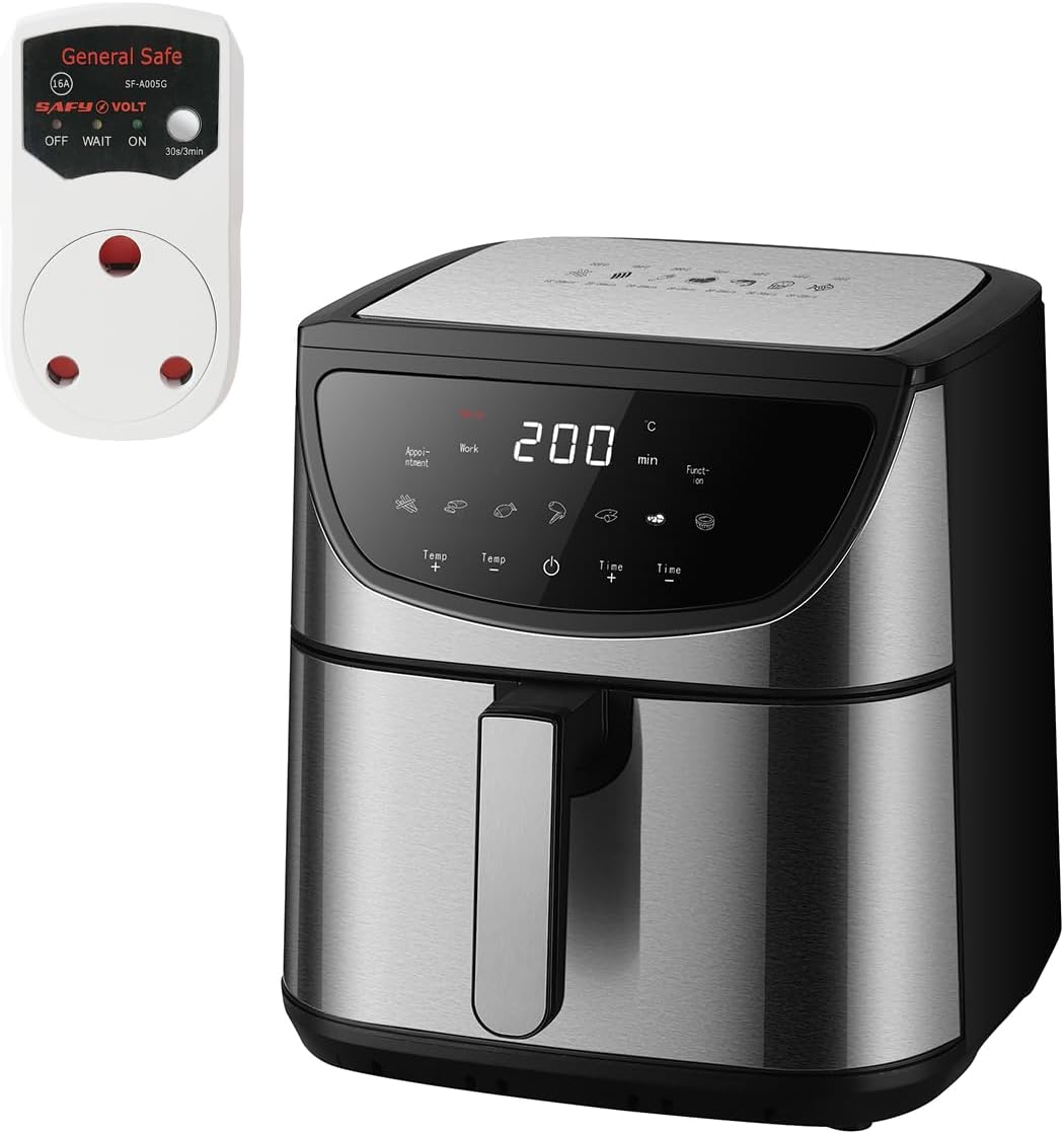 CONDERE Air Fryer 8.5L 1800W with Voltage Protector Digital Display Small Airfryer for Family Use AF-2508