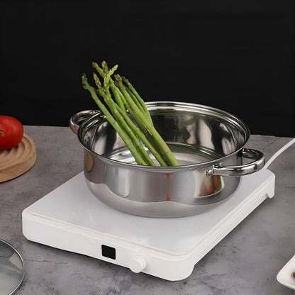 CONDERE HOME CDH-004 6-Piece Stainless Steel Casserole Cookware Set with Glass Lids & Free Instant Yeast Induction, Gas & Electric Compatible