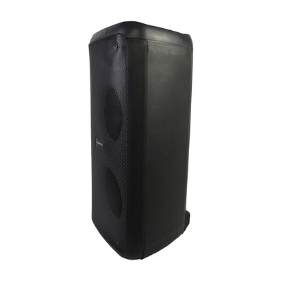 10"x2 Portable Loudspeaker CH-7510 – High-Power Bluetooth Speaker with Bass & Treble | Rechargeable Karaoke Speaker with Dual Mic, USB, TF Card, FM Radio, AUX Input | Outdoor Party Sound System