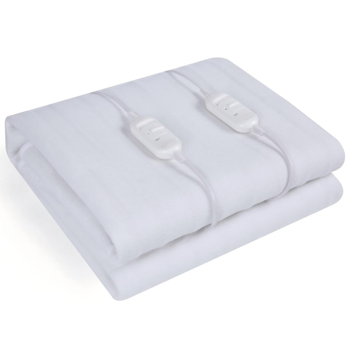 Electric Blanket EB-1003, 152x188 Heated Blanket with 2 Controllers, Polyester Heating Blanket Throw