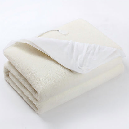 Electric Blanket EB-1014, 183x188cm Heated Blanket Throw with 2 Controllers, Synthetic Wool Fleece