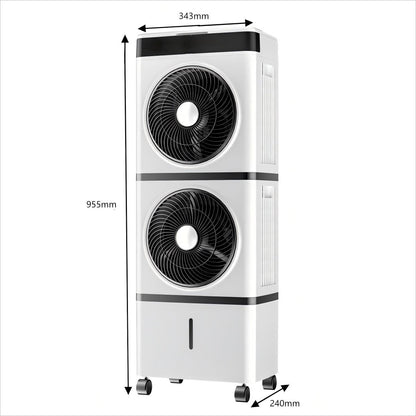 Water-Cooled Air Cooler GZ20-31A – Remote Controlled Portable Cooling Fan with 14L Tank & Dual Air Outlet