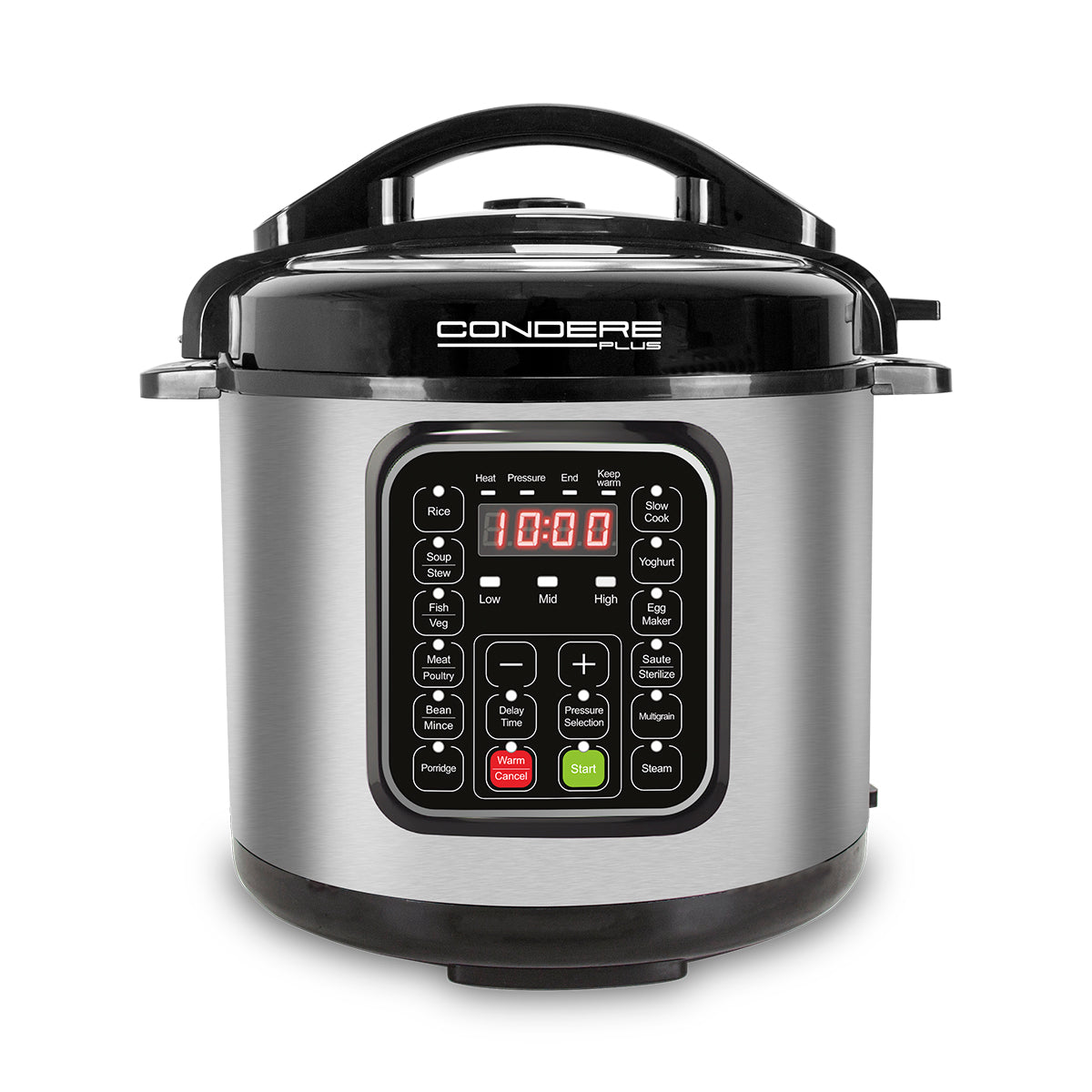 CONDERE PLUS 5L Electric Pressure Cooker, Smart Rice Cooker, Slow Cooker, Soup Pot, Stainless Steel Inner Pot, 17 Cooking Functions, Digital Display, 8 Safety Features, Easy to Clean