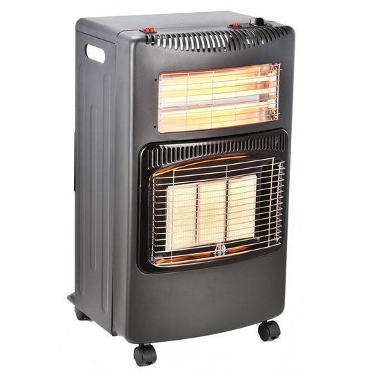 Indoor Slim Propane Gas Heater, 1.4kW-4.2kW with Piezoelectric Ignition, ODS & Tilt Safety, Portable Gas Heater for Home Heating