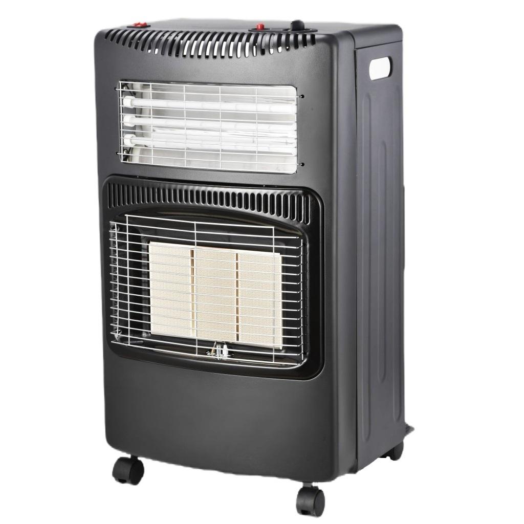 Indoor Slim Propane Gas Heater, 1.4kW-4.2kW with Piezoelectric Ignition, ODS & Tilt Safety, Portable Gas Heater for Home Heating