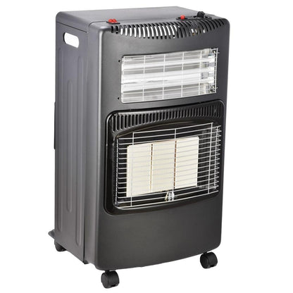 Indoor Slim Propane Gas Heater, 1.4kW-4.2kW with Piezoelectric Ignition, ODS & Tilt Safety, Portable Gas Heater for Home Heating