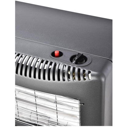 Indoor Slim Propane Gas Heater, 1.4kW-4.2kW with Piezoelectric Ignition, ODS & Tilt Safety, Portable Gas Heater for Home Heating