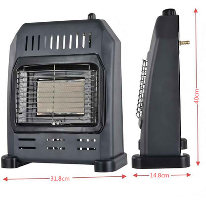 Small Gas Heater for Indoor Use, 1.2kW-1.5kW Propane Heater, Indoor Gas Heater with Flame-Failure Protection, Portable and Safe for Home Use
