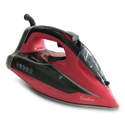 Steam Iron for Clothes 2200W, Ceramic Non-Stick Plate, Thermostatically Controlled with Self-Clean Function, Compact and Portable Clothes Iron for travel