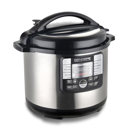 CONDERE PLUS 10L Electric Pressure Cooker, Smart Rice Cooker, Slow Cooker, Soup Pot, Stainless Steel Inner Pot, 17 Cooking Functions, Digital Display, 8 Safety Features, Easy to Clean