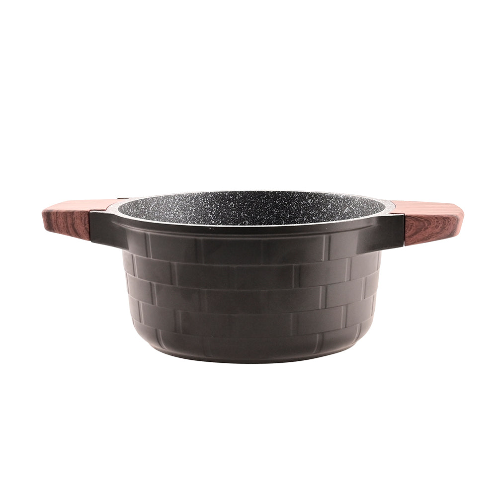 10pcs Golden Brick Cookware Pot Set SNCJ002 – Die-Cast Aluminum, Induction Bottom