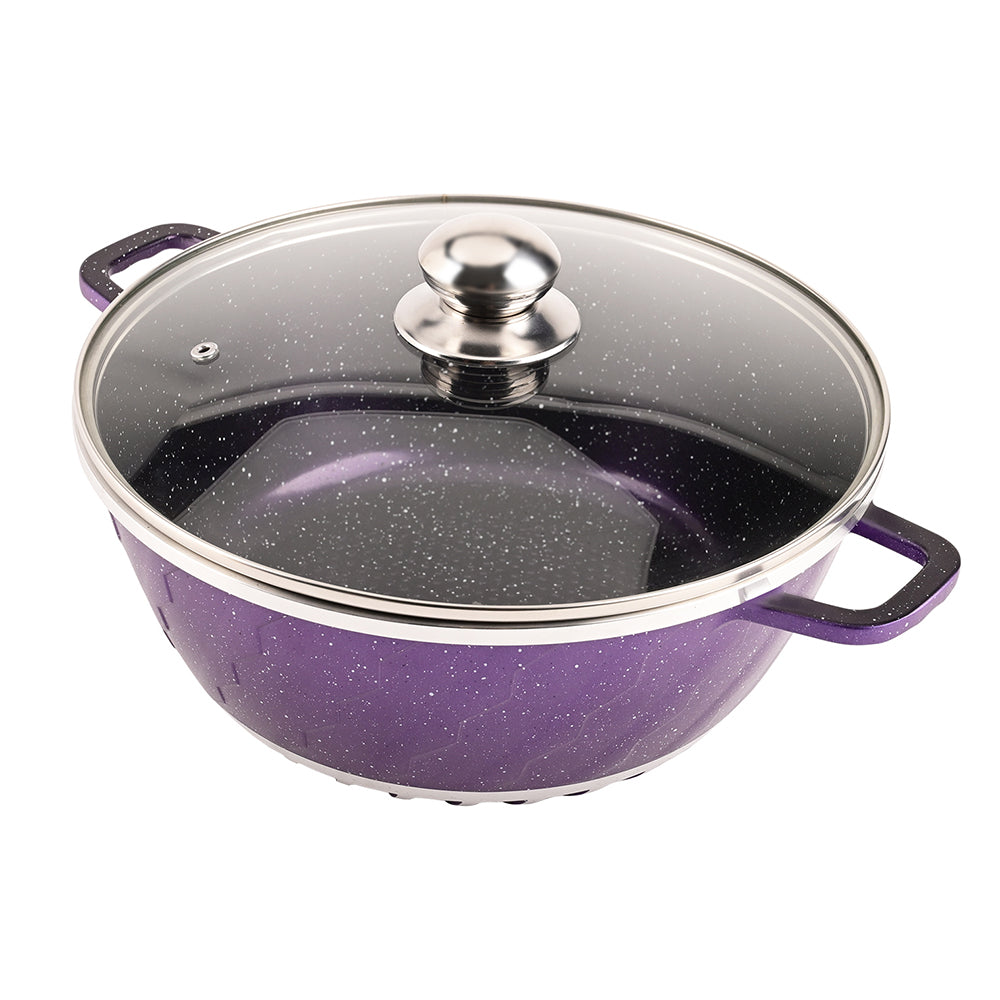 10pcs Lightning Cookware Pot Set SNCJ004 – Die-Cast Aluminum, Glass Lid