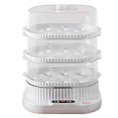 CONDERE 3-Layer Electric Steamer 10L – Multifunctional Food Steamer for Cooking, Vegetable Steamer, Steamer Pot for Kitchen, Electric Steam Cooker for Meat, Seafood & Dumplings