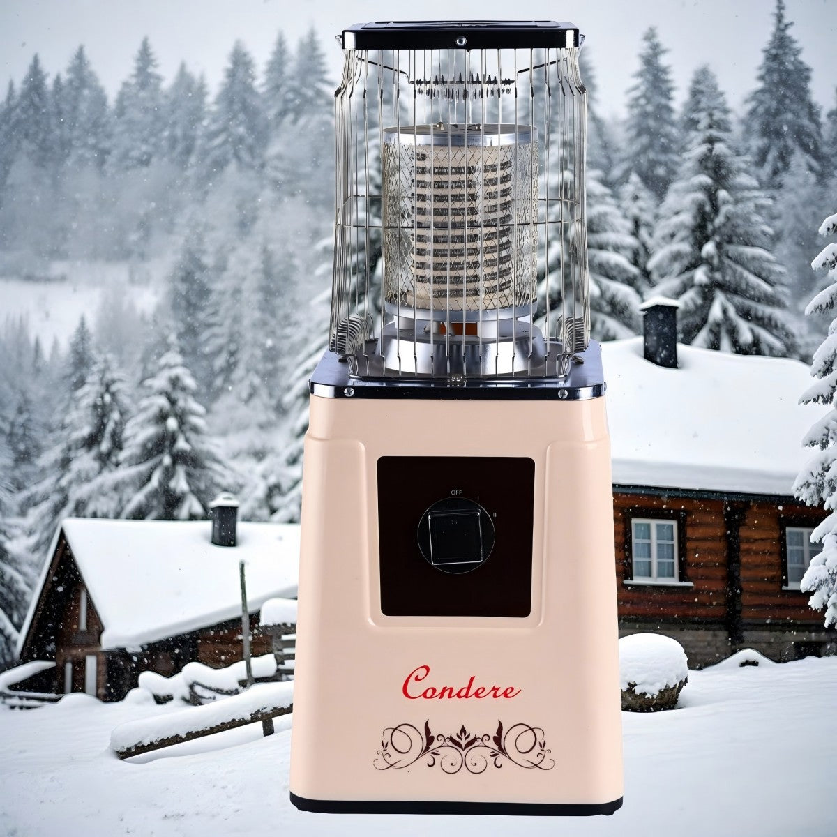CONDERE Electric Space Heater ZR-1005 2000W Ceramic Heater for Bedroom, Mini Portable Room Heater for Indoor Use, Small Heater for Office Desk, Electric Heaters for Home & Office