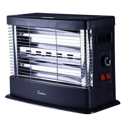 CONDERE Electric Heater ZR-2010 1800W Dual-Side Quartz Tube Space Heater with Adjustable Temperature, Tip-Over Protection, Portable Electric Heater for Bedroom, Office, Indoor Use