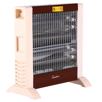 CONDERE Electric Heater ZR-2011 1200W Quartz Tube Space Heater with Handle, Tip-Over Protection, Portable Electric Heater for Indoor, Bedroom, Office Use