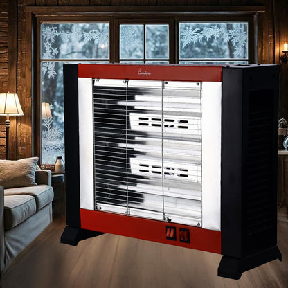 CONDERE Electric Heater ZR-2102, 1600W Quartz Tube Space Heater, Portable Heater for Indoor Use, Room, Bedroom, Office