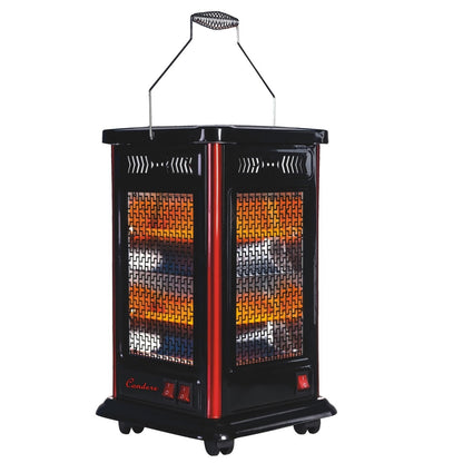 CONDERE Electric Heater ZR-2203, 10 Quartz Tubes, 5-Face Space Heater, Portable Electric Heater for Indoor Use, Room, Office, Bedroom