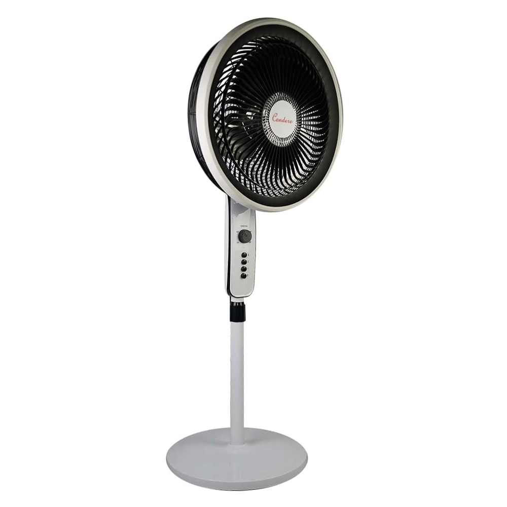 Condere 18-Inch Stand Fan FS50-V18 - Oscillating Pedestal Fan for Bedroom with Adjustable Height, 3 Aluminum Blades, and Strong Airflow
